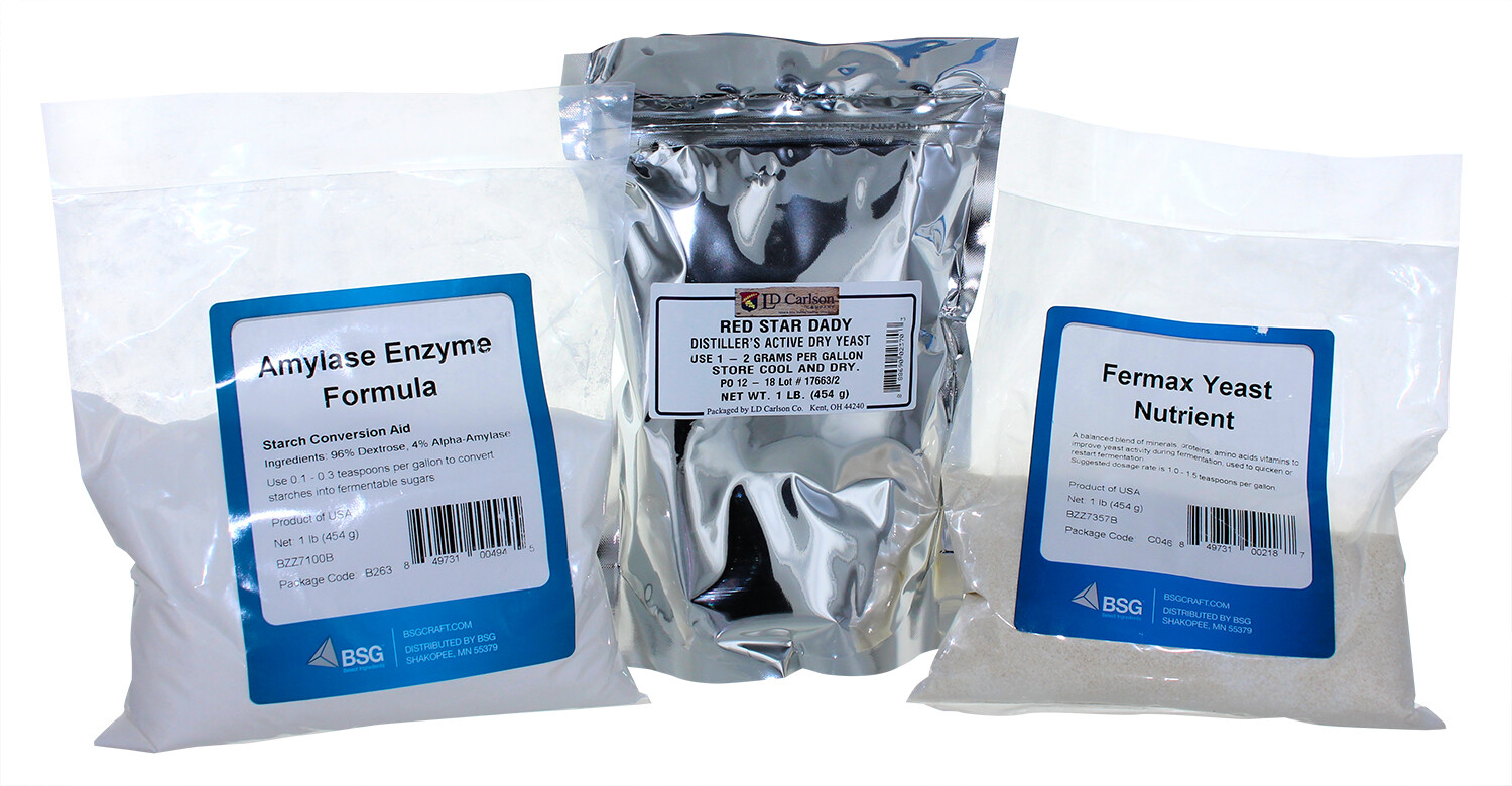 Distiller's Power Pack 1lb ea Fermax Yeast Nutrient, Distiller's Yeast, Amylase gallery