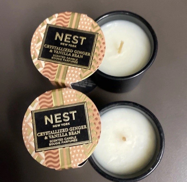 2 Nest NY Crystallized Ginger & Vanilla Bean Votive Scented Candle .95 oz /27g gallery