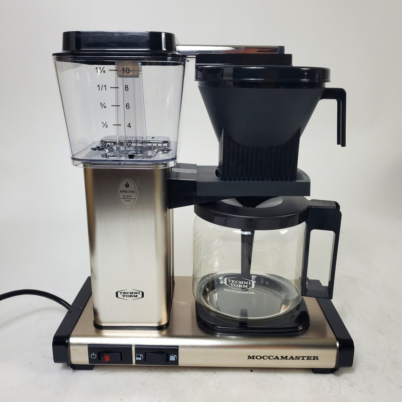 Technivorm MOCCAMASTER KBGV Coffee Maker Brushed Silver 53940 Chipped Plate gallery