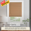 Cordless Light Filtering Mini Blind - 24 Inch Width, 72 24"W x 72"H, Woodtone gallery
