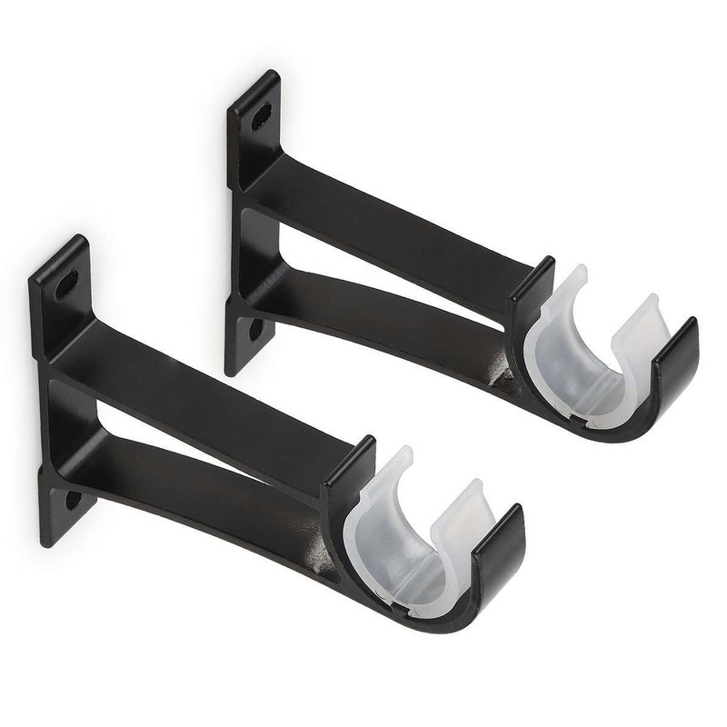 2/4/6 Curtain Pole Rod Brackets Window Holder Aluminum Alloy Heavy Duty Hardware gallery