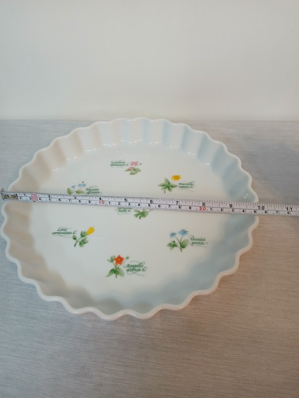 Anchor Hocking Wild Flower Pattern Quiche Tarte Dish Baking Vintage Cottage Core gallery