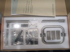 Glasswarehouse Shower Hinge Hardware Kit Brushed Nickle GW-GH-KIT-BN