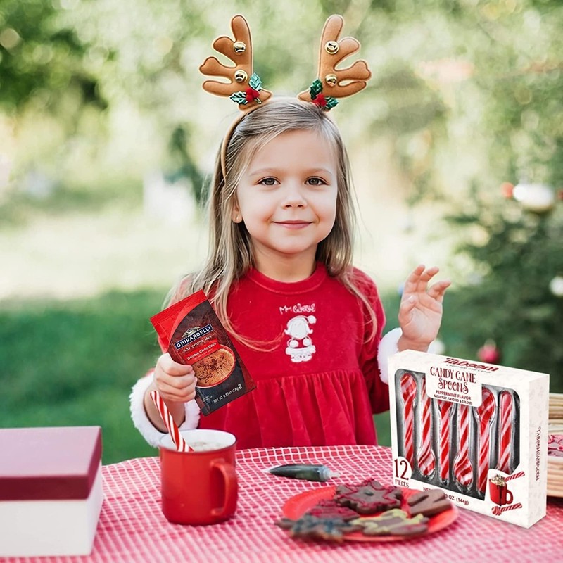 Taboom Dye-Free Peppermint Candy Cane Spoon & Hot Cocoa Bundle - 12 Individua... gallery