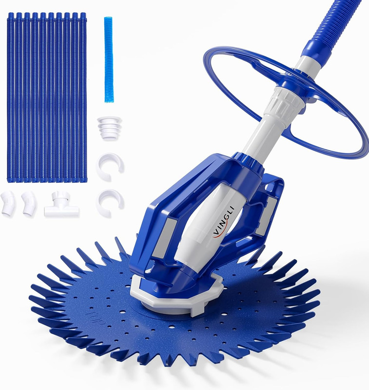 VINGLI Automatic Pool Vacuum Cleaner Sweeper Suction Crawler 33FT Hoses gallery