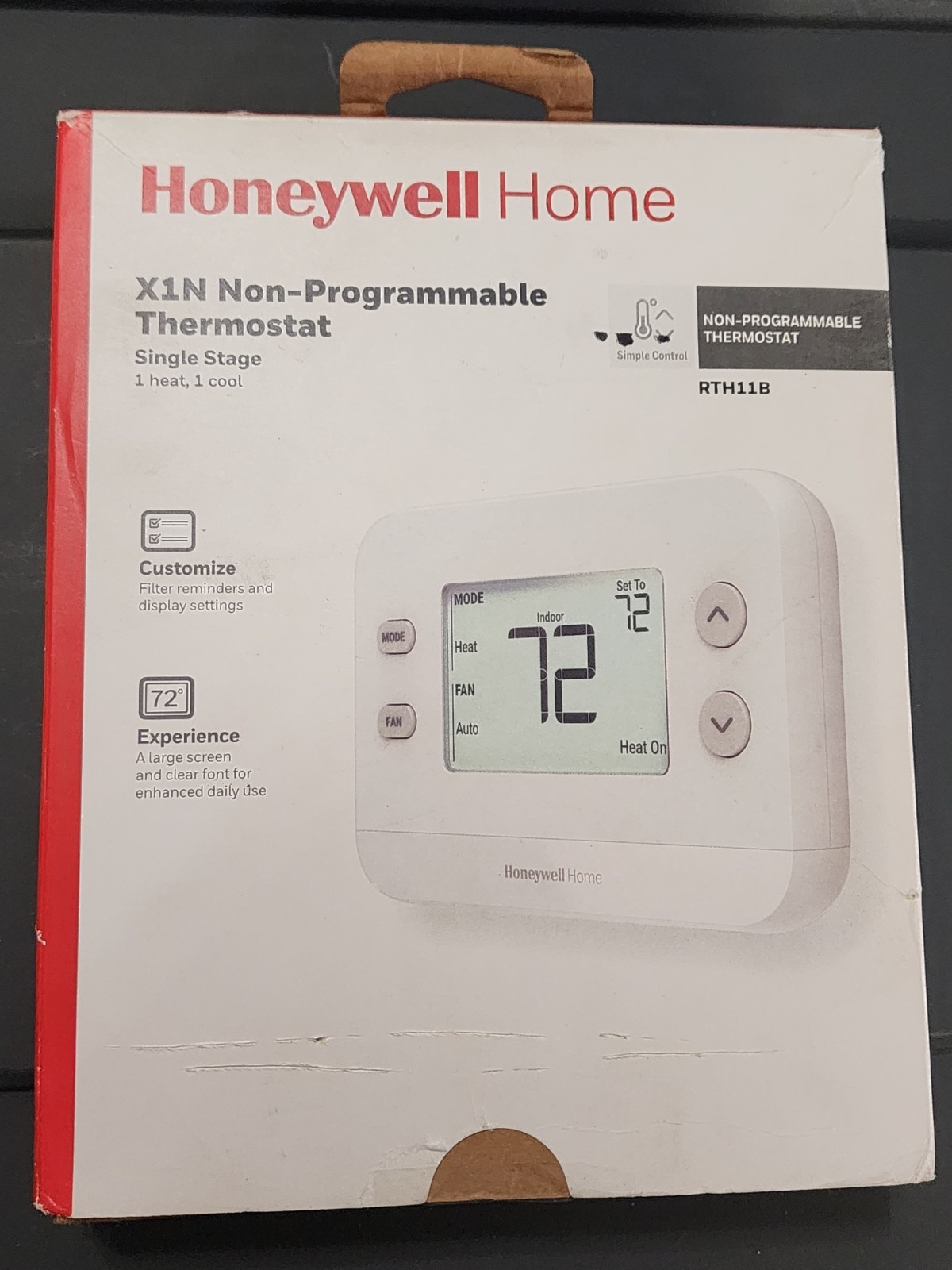 HONEYWELL X1N NON-PROGRAMMABLE THERMOSTAT SINGLE STAGE RTH11B gallery
