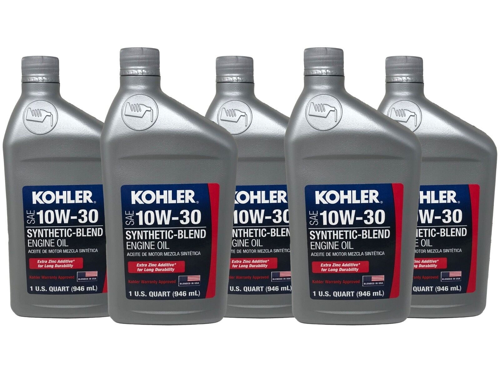 Kohler Genuine OEM 10W-30 Engine Oil Synthetic Blend 25 357 65-S - 5 Pack gallery