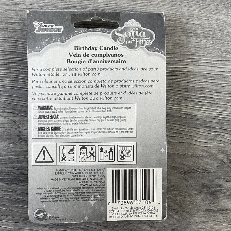 Wilton Disney Sofia The First Birthday Party Cake Decorations Candles 1 Piece gallery