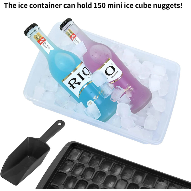 Ice Cube Tray with Lid & Bin, 55-Grid Stackable Silicone Ice Tray for Freezer gallery