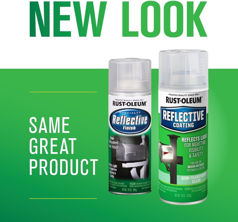 Rust-Oleum 214944 Specialty Reflective Spray, Semi Transparent Clear Finish,10Oz gallery