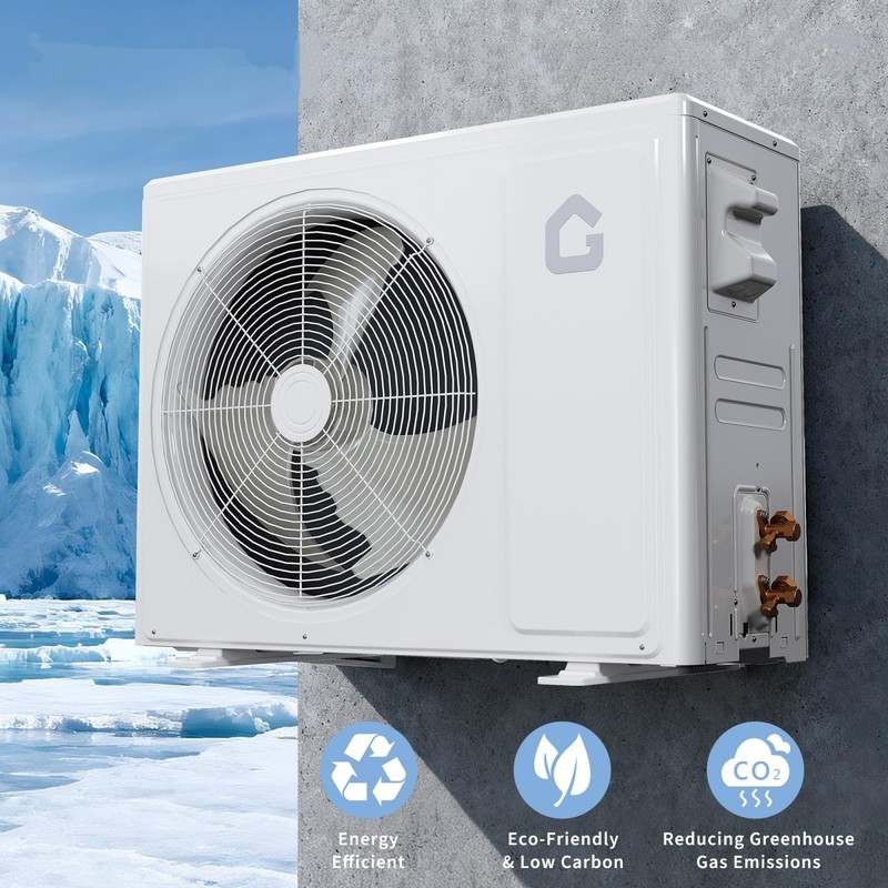 12000 BTU Mini Split AC/Heating System Air Conditioner Remote Control 19 SEER2 gallery