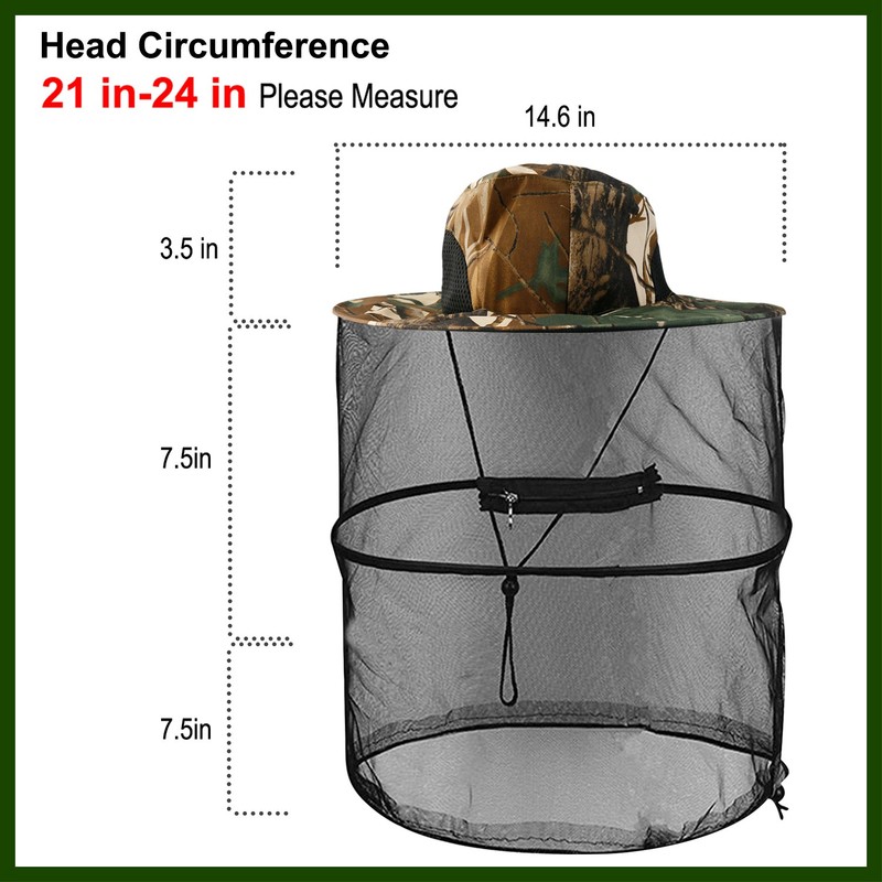 Mosquito Proof Hat ,Foldable & Portable Visible Bug Proof Hat for Camping Hiking gallery