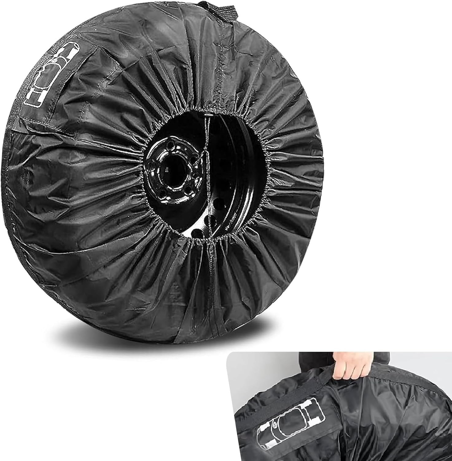 1 PC Spare Tire Cover, 190T Polyester Taffeta Spare Tire Protect Size: 1 PC #L gallery