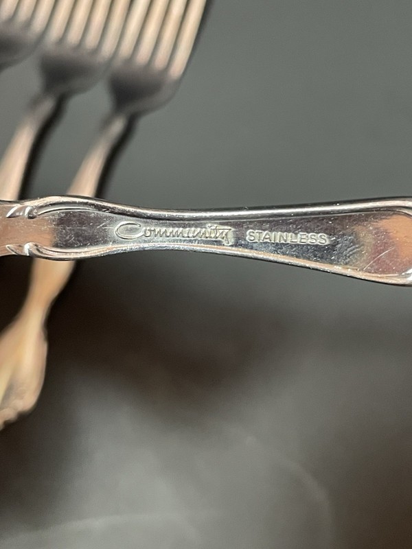 Oneida Community Cantata Stainless Flatware 9pc Dinner Fork Spoon Lot Silverware gallery
