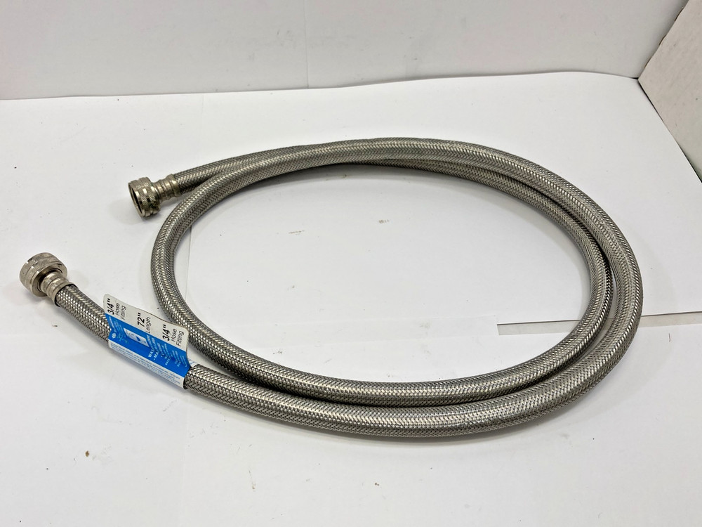 (1) Fluidmaster ~ 72" Long Stainless Steel 3/4"x3/4" Washing Machine Hose