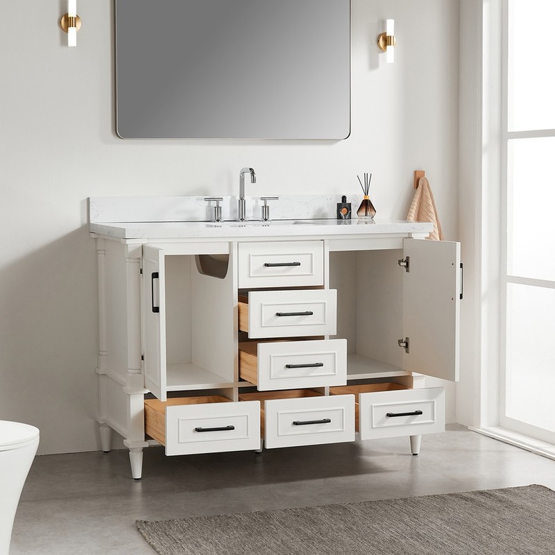 48" Bathroom Vanity w/Sink,Fully Assembled Freestanding Vanity Cabinet,6 Drawers gallery