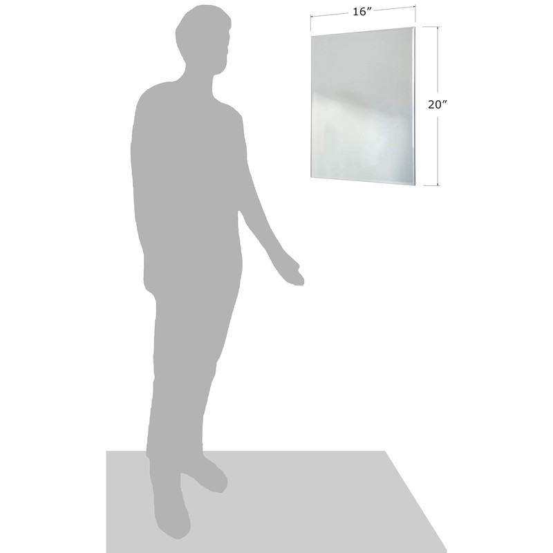 16" x 20" Decorative Frameless Beveled Edge Wall Hanging Mirror, Rectangular gallery