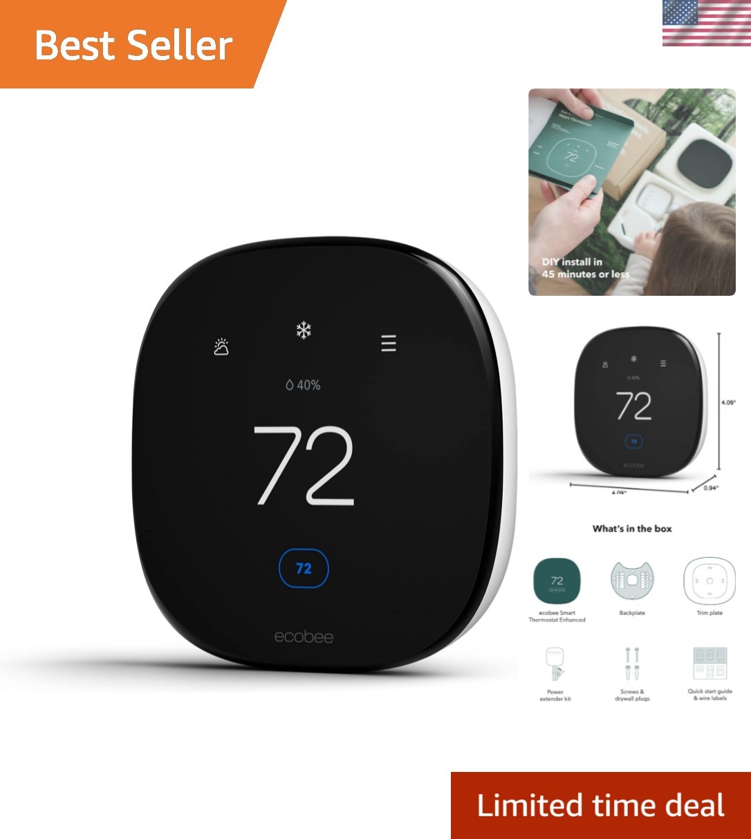 Programmable Wifi Smart Thermostat - Compatible with Alexa & Google Assistant gallery