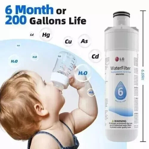 6 Pack Replacement Fridge Refrigerator Ice Water Filter LG LT1000P ADQ747935 F-1 gallery