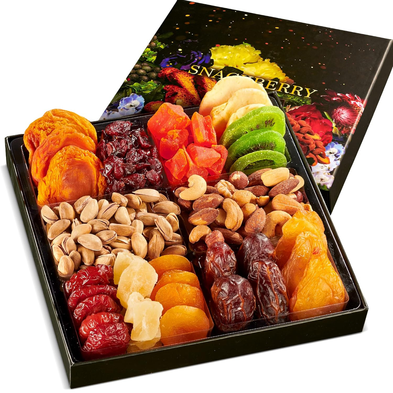 Dried Fruit & Nuts Gift Basket Arrangement Platter, Gourmet Food Snack Box, Gift gallery
