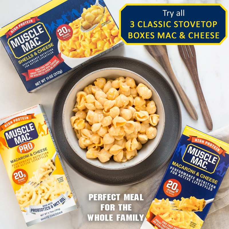Muscle Mac® | Shells & Cheese Pasta For All Ages, 20 Grams Of Protein Per Ser... gallery