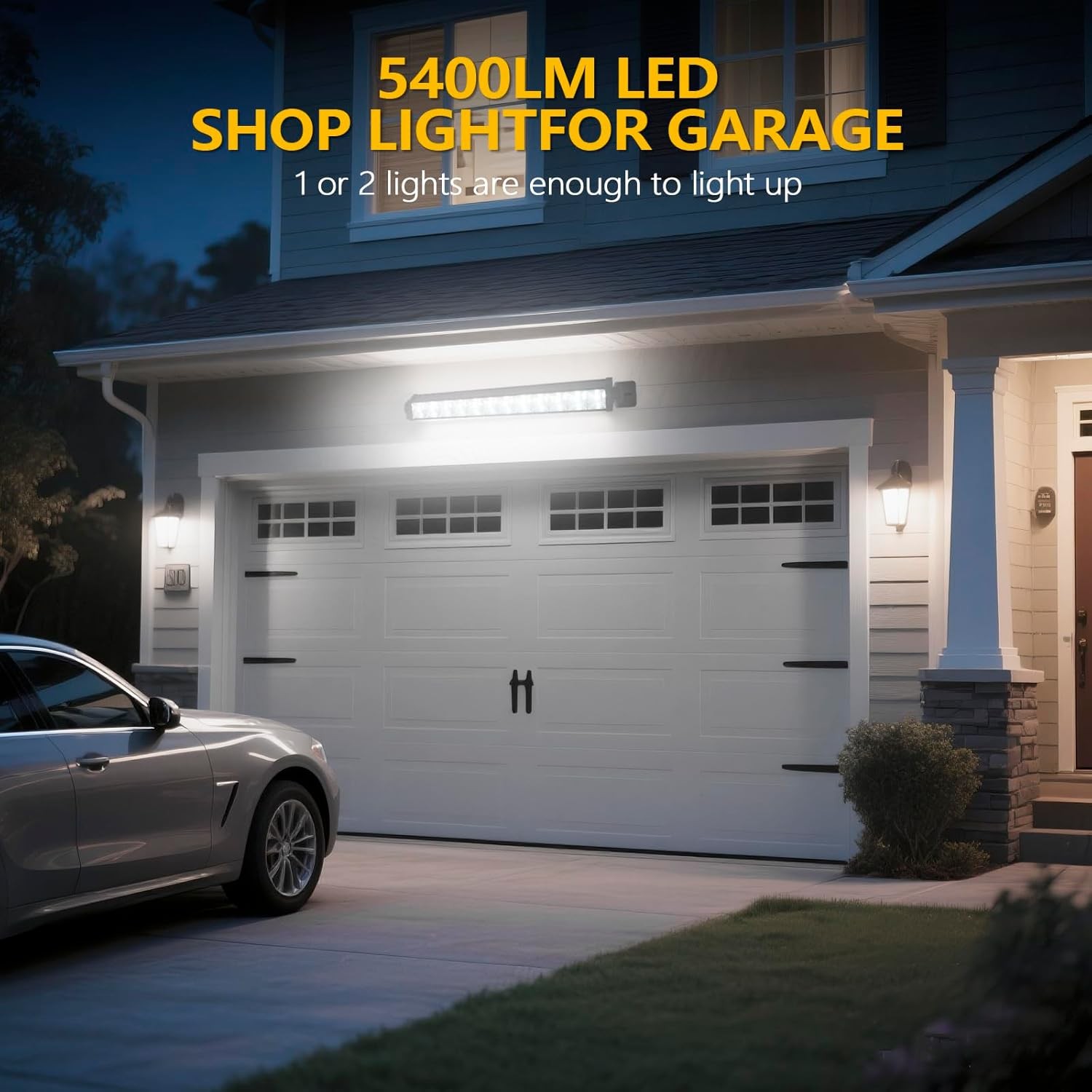24W LED Shop Light 4 ft Plug In Garage Light Fixture Work Light 6.5FT Cord gallery