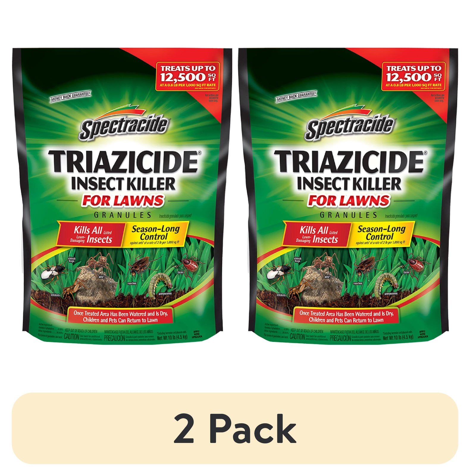 (2pack)Triazicide InsectKiller forLawns,Granules Kill Lawn-Damaging Insects,10lb gallery