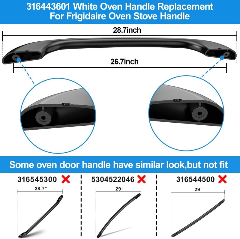 Oven Door Handle 5304458312 for Kenmore 790.96429408 790.96213409 790.45489502 gallery