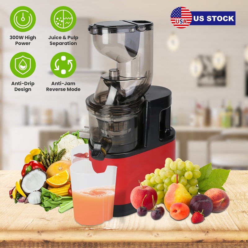 Cold Press Masticating Juicer Machine 9.45" Wide Chute Quiet Juicer Easy Clean gallery