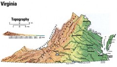 VIRGINIA VA TOPOGRAPHY MAP GLOSSY POSTER PICTURE PHOTO PRINT BANNER 10311