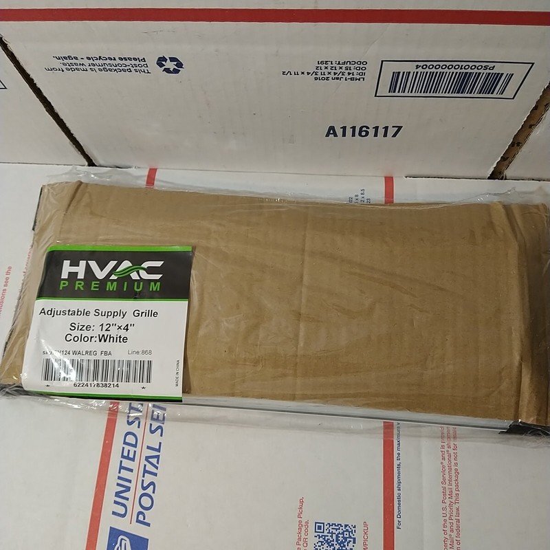 12"w X 4"h ADJUSTABLE AIR SUPPLY DIFFUSER - HVAC Vent Cover Sidewall or Ceiling gallery