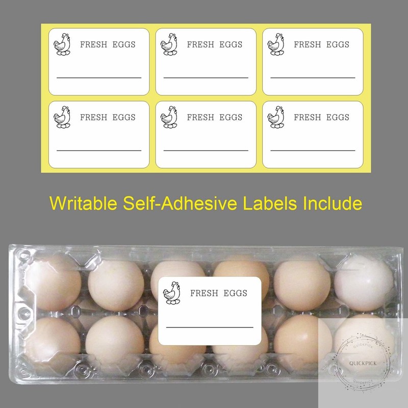 Large Plastic Egg Cartons 30 Packs with Sticker Labels for 12 Eggs, Cheap Bulk gallery