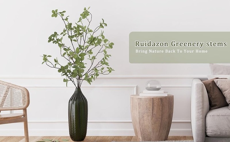 41” Artificial Greenery Stems, Long Fake Plant Twigs Faux Greenery Branches for gallery
