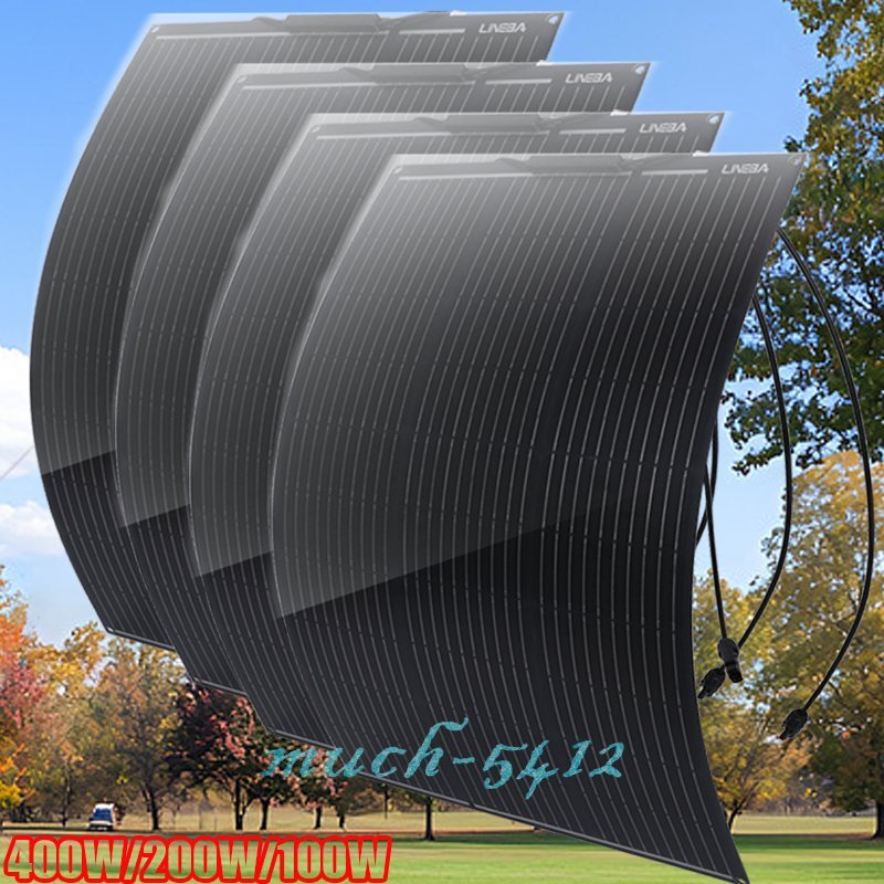 100W 200W 400W Flexible 18V Solar Panel Mono PV N-Type Charger RV Home Off-Grid gallery