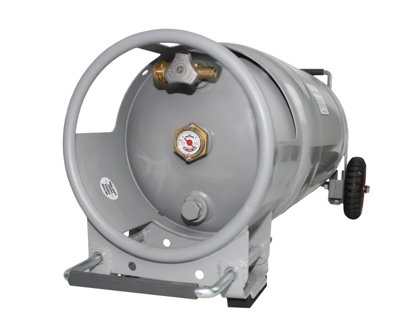 40 LB Horizontal and Vertical HOG Propane Cylinder with Wheels gallery