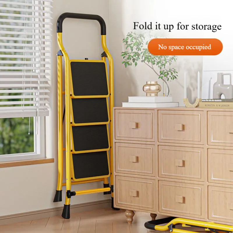 4 Step Ladder with Handrails, Folding Step Stool with Anti-Slip Wide Pedals gallery