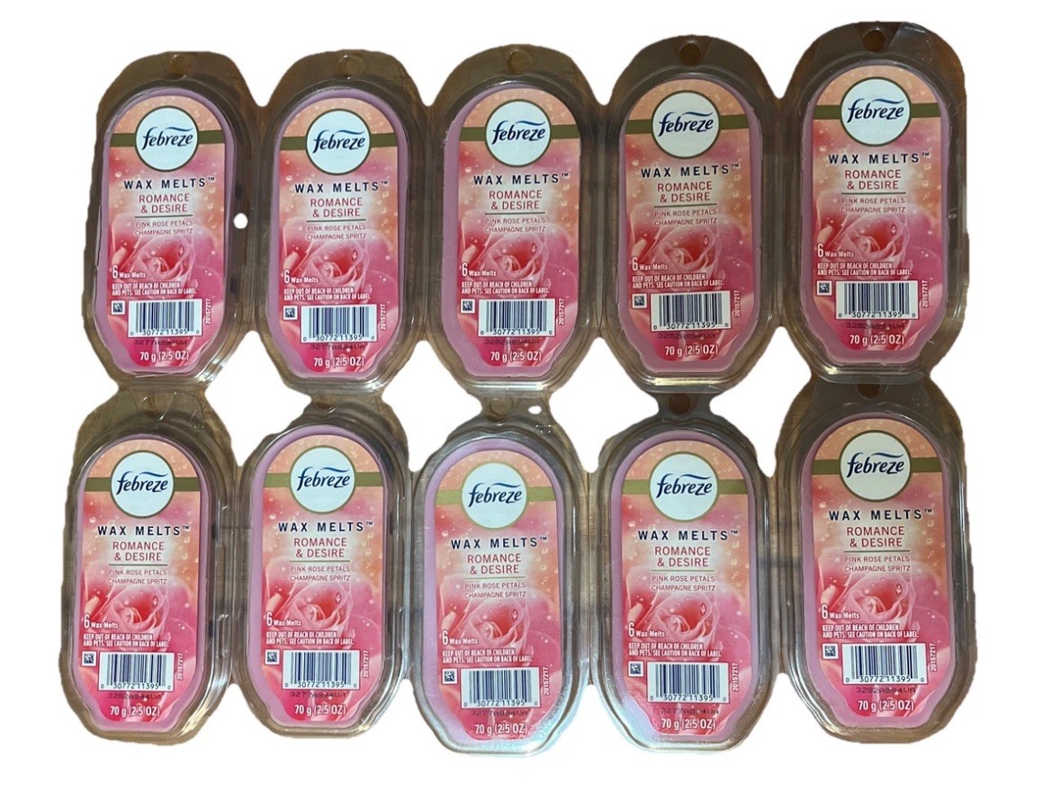 Febreze Wax Melts ROMANCE & DESIRE Scent (1packs of 6 melts) 2.5 oz. each gallery