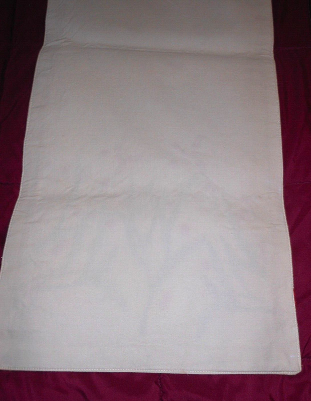 Christmas Table Runner Burlap w/Sparkle Threads Stems & Berries Lined 70" x 14" gallery