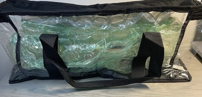 Clear Plastic Storage Bin w/ Handles Organizer Zippered Bag -Open Box w/ Defects gallery