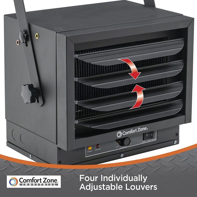Hard-Wired Ceiling Mount Garage Electric Space Heater, Fan-Forced, 5,000 watt, 2 gallery