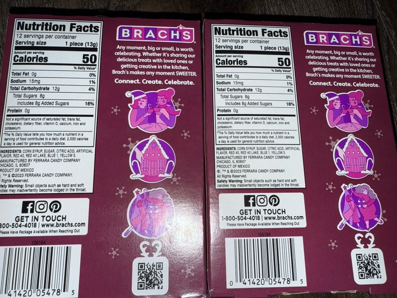 Brachs ~ Cherry Candy Cane Christmas 5.3 oz 24-Canes ~ 2-Pack ~ 12/2027 gallery