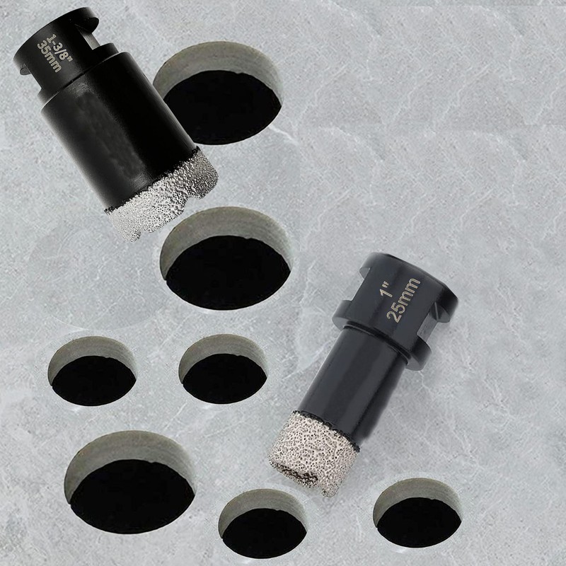 Diamond Core Drilling Bits Set Tile Hole Saw Kit Granite Ceramic Porcelain Sink gallery