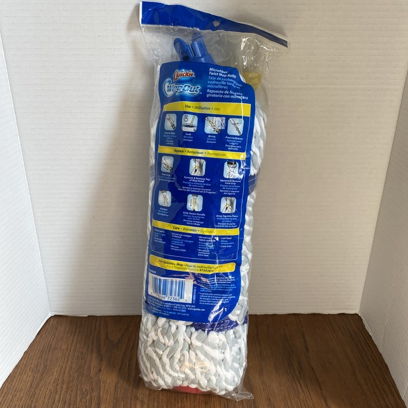 Quickie WipeOut Microfiber Twist Mop Refill NEW SEALED Type F fits #72036M gallery