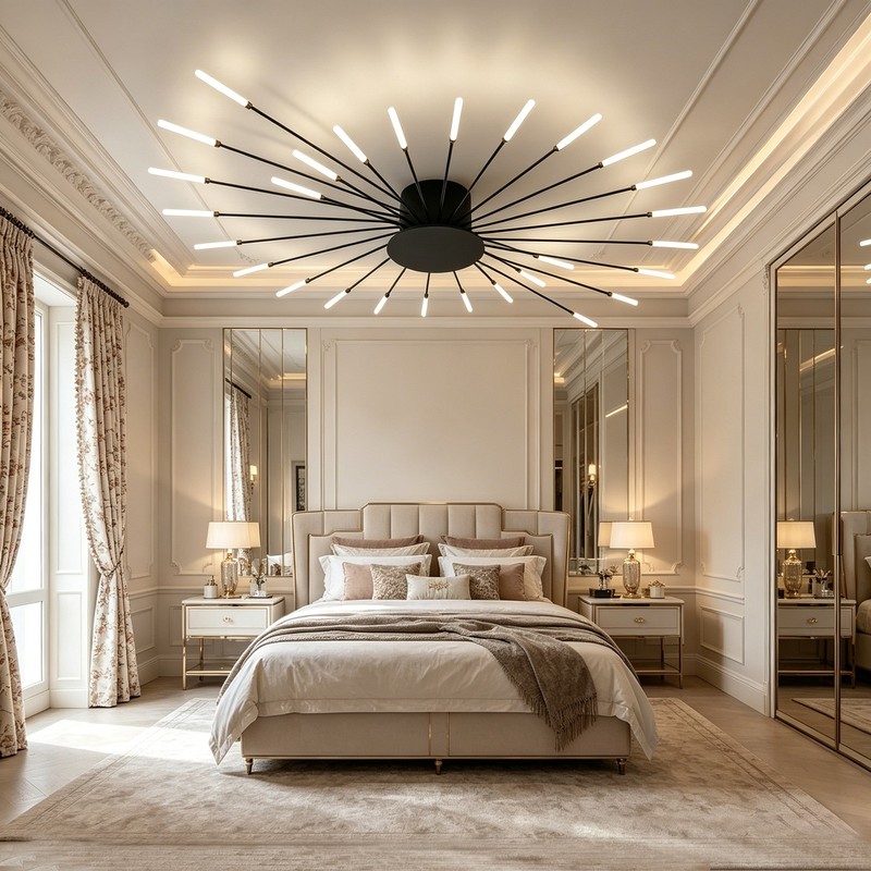 Creative Firework Flush Mount Ceiling Light 28LED Bedroom Home Decor Lamp gallery