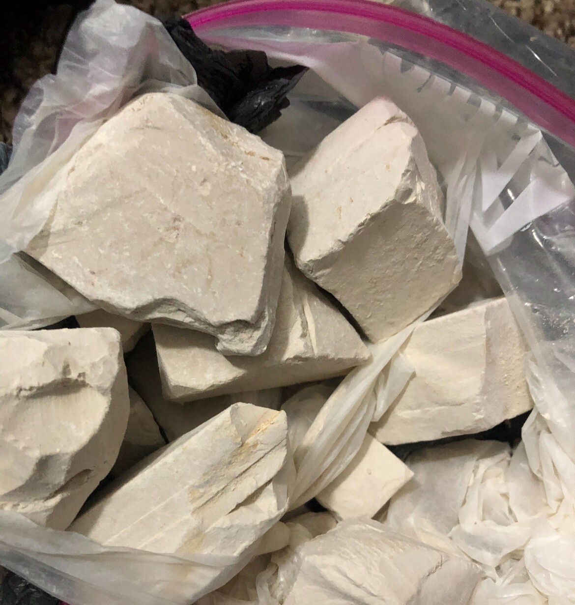 Clay | Calaba Chalk | Edible Clay | Kaolin | African White Chalk | 330g Pack gallery