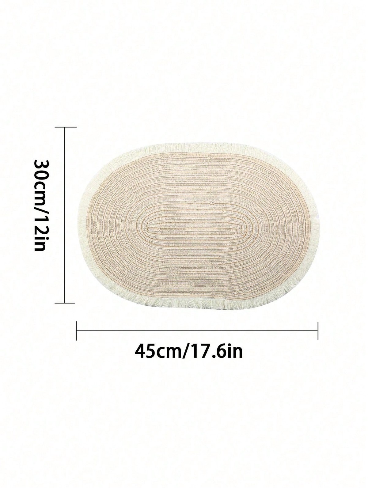 Milk Coffee Color 1 Oval Polyester Placemats 45x30cm Set Of 1 2 4 6 8 gallery