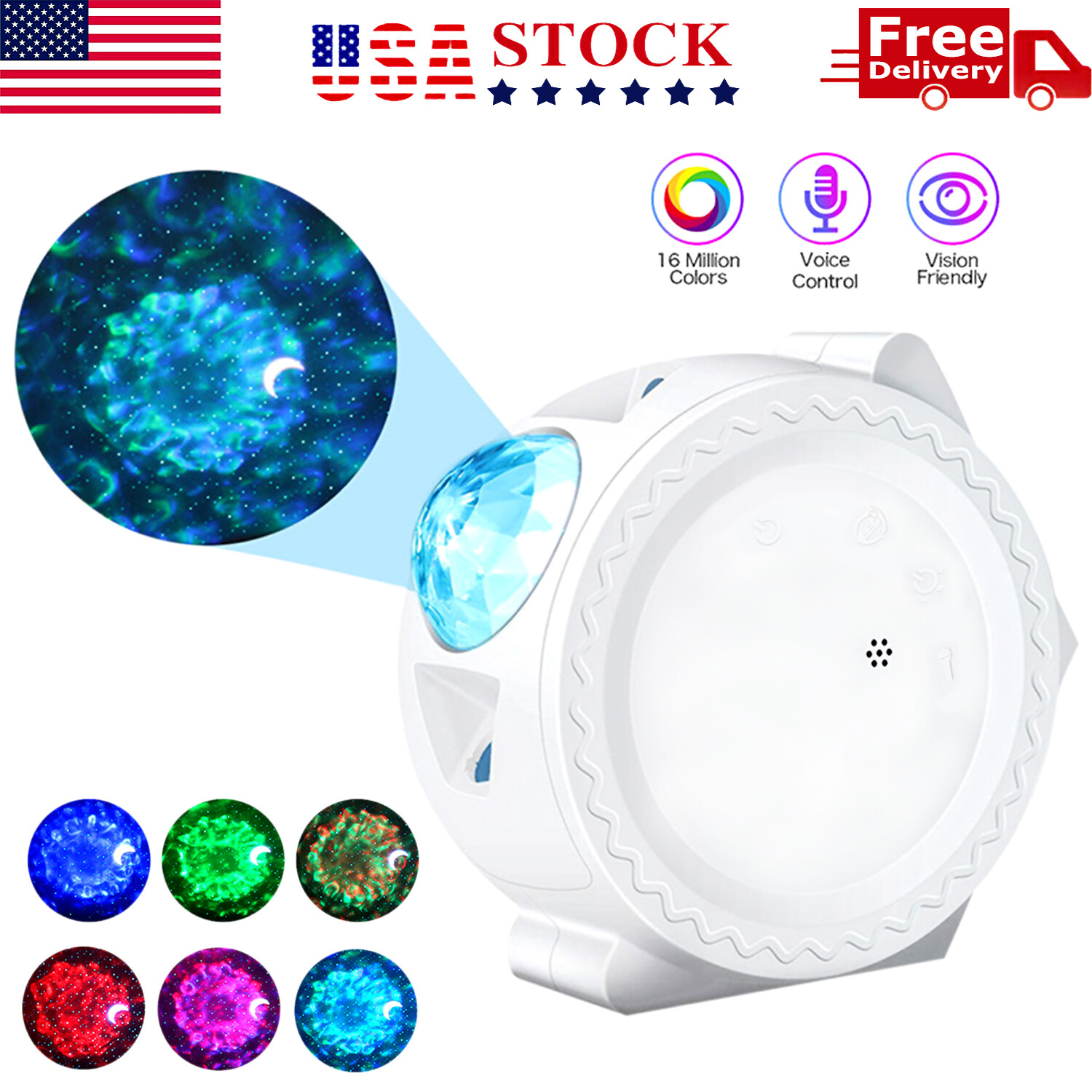 3in1 LED Galaxy Starry Night Light Projector 3D Ocean Star Sky Party Lamp Gift gallery