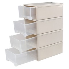 Cand 12 Quart Stackable Plastic Drawers, Plastic Compact Stacking Storage Unit