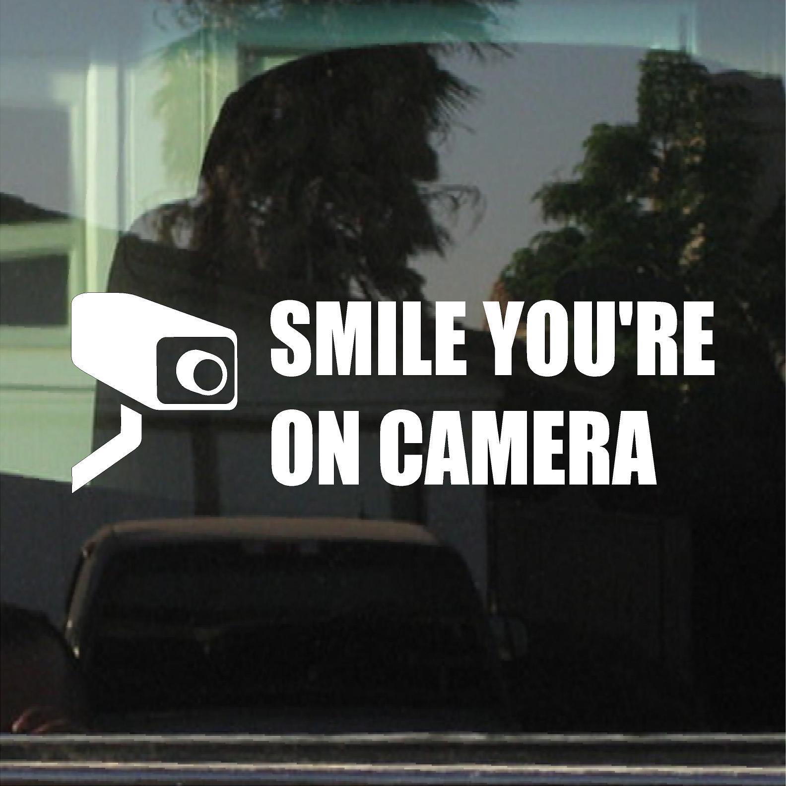 Smile You're On Camera Video Security Custom Vinyl Sticker / Decal gallery