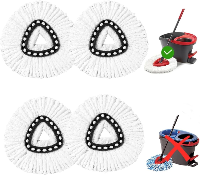 Microfiber Mop Head Replacement 4 Pack for Spin Mops Floor Cleaning gallery